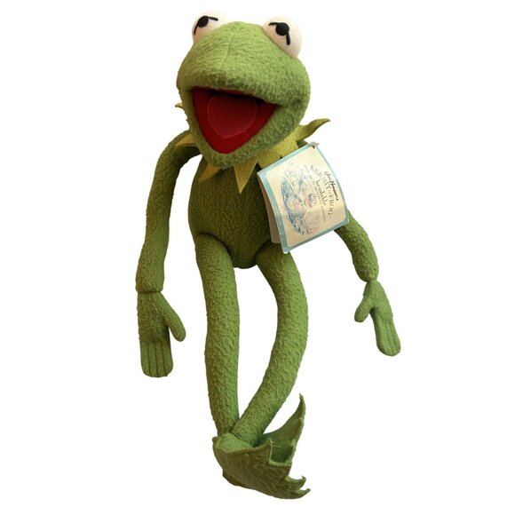 Vintage Eden Toys Kermit The Frog Plush Bendable Poseable Doll With Original Tag - Picture 6 of 8